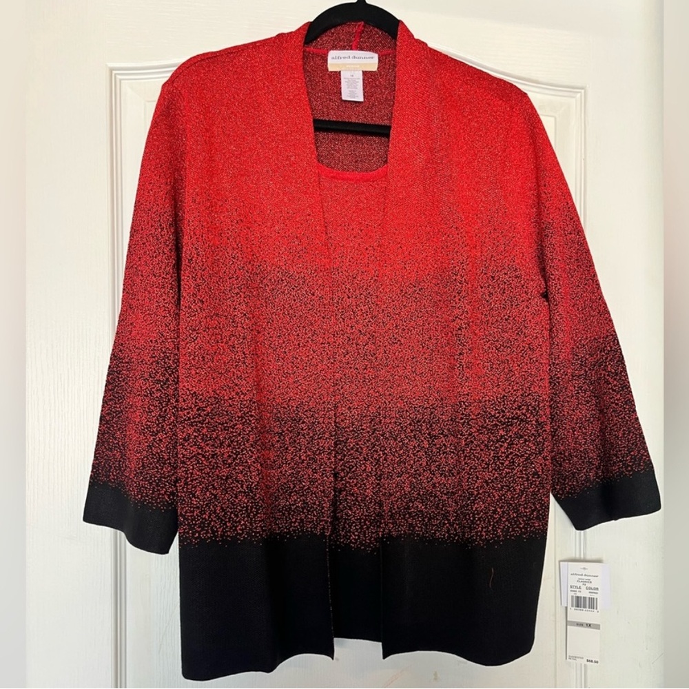 ALFRED DUNNER " Classics " Ombre Shimmer Two for One sweater set Size 1X NWT